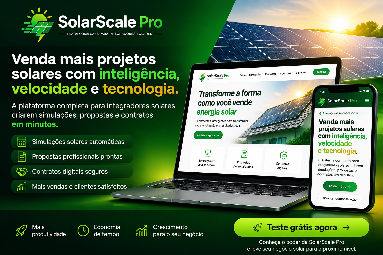 Sistema ScaleSolarPro — Plataforma SaaS para integradores solares